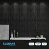 imageArt3d 12 Pack 3D Wave Design Wall panels 197quotx197quot PVC Panel for Interior Wall Decor Living Room Office TV Background WhiteWavy Black