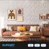 imageArt3d 12 Pack 3D Wave Design Wall panels 197quotx197quot PVC Panel for Interior Wall Decor Living Room Office TV Background WhiteWhite