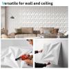 imageArt3d 12 Pack 3D Wave Design Wall panels 197quotx197quot PVC Panel for Interior Wall Decor Living Room Office TV Background WhiteWhite