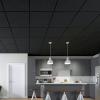 imageArt3d 12Pack Smooth Drop Ceiling Tile 2ft x 2ft  FireRated Waterproof Reusable  Premium PVC No Sag and Breakage  Cover 48 Sq Ft BlackBlack1