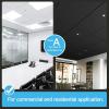 imageArt3d 12Pack Smooth Drop Ceiling Tile 2ft x 2ft  FireRated Waterproof Reusable  Premium PVC No Sag and Breakage  Cover 48 Sq Ft BlackBlack1