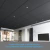 imageArt3d 12Pack Smooth Drop Ceiling Tile 2ft x 2ft  FireRated Waterproof Reusable  Premium PVC No Sag and Breakage  Cover 48 Sq Ft BlackBlack1
