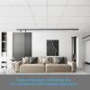 imageArt3d 12Pack Smooth Drop Ceiling Tile 2ft x 2ft  FireRated Waterproof Reusable  Premium PVC No Sag and Breakage  Cover 48 Sq Ft BlackSquare Stucco White
