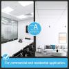 imageArt3d 12Pack Smooth Drop Ceiling Tile 2ft x 2ft  FireRated Waterproof Reusable  Premium PVC No Sag and Breakage  Cover 48 Sq Ft BlackWhite