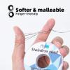 imageArt3d 18 Gauge 60 FT 999 Pure Soft Copper Wire for Electroculture Gardening Jewelry Making Beading Science Projects DIY Artwork 1 RollStainless Steel