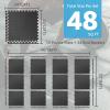 imageArt3d 48 SqFt Eva Puzzle Exercise Mats 24quotx24quot x 12quot Thick Foam Interlocking Tiles for Flooring Workout Gym Equipments Pack of 12Black  12 Tiles  48 Sq Ft  12 Inch