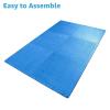 imageArt3d 48 SqFt Eva Puzzle Exercise Mats 24quotx24quot x 12quot Thick Foam Interlocking Tiles for Flooring Workout Gym Equipments Pack of 12Blue  12 Tiles  48 Sq Ft  12 Inch