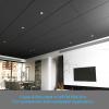 imageArt3d Acoustic Drop Ceiling Tiles 2x2ft 12Pack Soundproof Panels 24x24 for Wall Coverings WhiteRectangle Black