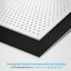 imageArt3d Acoustic Drop Ceiling Tiles 2x2ft 12Pack Soundproof Panels 24x24 for Wall Coverings WhiteWhite  acoustic