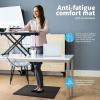 imageArt3d Anti Fatigue Mat  12 Inch Cushioned Kitchen Mat Comfort ampamp Non Slip Cushion for Standing Desk Office or Garage Floor 173quotx28quot BlackBlack