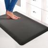 imageArt3d Anti Fatigue Mat  12 Inch Cushioned Kitchen Mat Comfort ampamp Non Slip Cushion for Standing Desk Office or Garage Floor 173quotx28quot BlackBlack