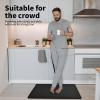 imageArt3d Anti Fatigue Mat  12 Inch Cushioned Kitchen Mat Comfort ampamp Non Slip Cushion for Standing Desk Office or Garage Floor 173quotx28quot BlackBlack