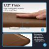 imageArt3d Anti Fatigue Mat  12 Inch Cushioned Kitchen Mat Comfort ampamp Non Slip Cushion for Standing Desk Office or Garage Floor 173quotx28quot BlackBrown