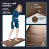 imageArt3d Anti Fatigue Mat  12 Inch Cushioned Kitchen Mat Comfort ampamp Non Slip Cushion for Standing Desk Office or Garage Floor 173quotx28quot BlackBrown