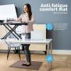 imageArt3d Anti Fatigue Mat  12 Inch Cushioned Kitchen Mat Comfort ampamp Non Slip Cushion for Standing Desk Office or Garage Floor 173quotx28quot BlackBrown