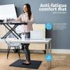 imageArt3d Anti Fatigue Mat  12 Inch Cushioned Kitchen Mat Comfort ampamp Non Slip Cushion for Standing Desk Office or Garage Floor 173quotx28quot BlackMajolica Blue