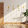 imageArt3d Black Metal Wall art 4 Pieces Wall Decor for Living Room Bedroom Hallway Hotel Natural Mountain Pattern Wall Art Style Line Art Wall DcorGoldMinimalist