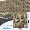 imageArt3d Decorative 3D Wall Panels in Diamond Design 12quotx12quot Matt Black for Home and Office Decor 33 PackAntique Gold