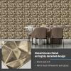 imageArt3d Decorative 3D Wall Panels in Diamond Design 12quotx12quot Matt Black for Home and Office Decor 33 PackAntique Gold