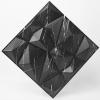 imageArt3d Decorative 3D Wall Panels in Diamond Design 12quotx12quot Matt Black for Home and Office Decor 33 PackBlack Marble