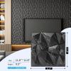 imageArt3d Decorative 3D Wall Panels in Diamond Design 12quotx12quot Matt Black for Home and Office Decor 33 PackBlack Marble