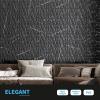 imageArt3d Decorative 3D Wall Panels in Diamond Design 12quotx12quot Matt Black for Home and Office Decor 33 PackBlack Marble