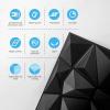 imageArt3d Decorative 3D Wall Panels in Diamond Design 12quotx12quot Matt Black for Home and Office Decor 33 PackMatte Black