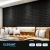 imageArt3d Decorative 3D Wall Panels in Diamond Design 12quotx12quot Matt Black for Home and Office Decor 33 PackMatte Black