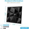 imageArt3d Decorative 3D Wall Panels in Diamond Design 12quotx12quot Matt Black for Home and Office Decor 33 PackMatte Black