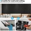 imageArt3d Decorative 3D Wall Panels in Diamond Design 12quotx12quot Matt Black for Home and Office Decor 33 PackMatte Black