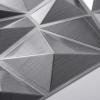 imageArt3d Decorative 3D Wall Panels in Diamond Design 12quotx12quot Matt Black for Home and Office Decor 33 PackSilver