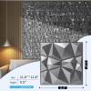 imageArt3d Decorative 3D Wall Panels in Diamond Design 12quotx12quot Matt Black for Home and Office Decor 33 PackSilver