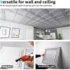 imageArt3d Drop Ceiling Tiles 24x48in Argent Silver 12PackBrushed Silver