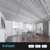 imageArt3d Drop Ceiling Tiles 24x48in Argent Silver 12PackSilver
