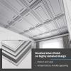 imageArt3d Drop Ceiling Tiles 24x48in Argent Silver 12PackSilver