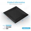 imageArt3d Drop Ceiling Tiles 24x48in Argent Silver 12PackSquare Black