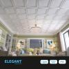 imageArt3d Drop Ceiling Tiles 24x48in Argent Silver 12PackWhite 1