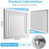 imageArt3d Drop Ceiling Tiles 24x48in Argent Silver 12PackWhite 1