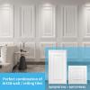 imageArt3d Drop Ceiling Tiles 24x48in Argent Silver 12PackWhite