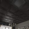 imageArt3d Drop Ceiling Tiles 24x48in White 12Pack Polyvinyl Chloride PVC Glue DownBlack
