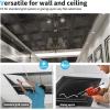imageArt3d Drop Ceiling Tiles 24x48in White 12Pack Polyvinyl Chloride PVC Glue DownBlack