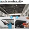imageArt3d Drop Ceiling Tiles 24x48in White 12Pack Polyvinyl Chloride PVC Glue DownSquare Black