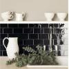 imageArt3d Peel and Stick Backsplash 10Pack Thickened Stick on Subway Tiles Faux Ceramic Tiles for Kitchen Bathroom White with Black GroutGlossy Black
