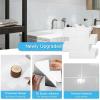 imageArt3d Peel and Stick Backsplash 10Pack Thickened Stick on Subway Tiles Faux Ceramic Tiles for Kitchen Bathroom White with Black GroutWhite