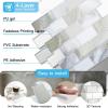 imageArt3d Peel and Stick Backsplash for Kitchen White Subway 10 Tiles Thicker DesignBeige  White