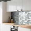 imageArt3d Peel and Stick Backsplash for Kitchen White Subway 10 Tiles Thicker DesignBeige  White