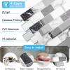 imageArt3d Peel and Stick Backsplash for Kitchen White Subway 10 Tiles Thicker DesignBlack White Grey Marble
