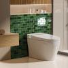 imageArt3d Peel and Stick Backsplash for Kitchen White Subway 10 Tiles Thicker DesignGreen