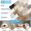 imageArt3d Peel and Stick Backsplash for Kitchen White Subway 10 Tiles Thicker DesignYellow Jasper
