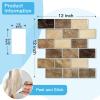imageArt3d Peel and Stick Backsplash for Kitchen White Subway 10 Tiles Thicker DesignYellow Jasper